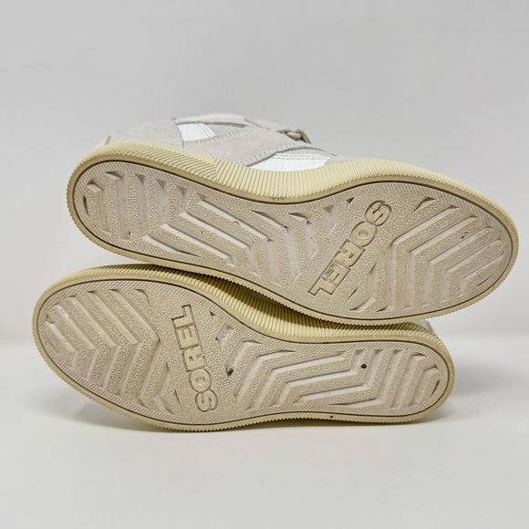Sorel Out n About Sport Wedge Sneaker Suede Leather White Seat Salt - Picture 9 of 9